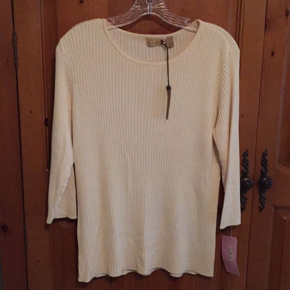 100 % Silk ribbed top NWT. PL